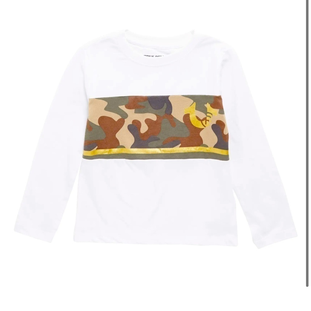 Kids' Long Sleeve True Religion Camo Logo T-Shirt